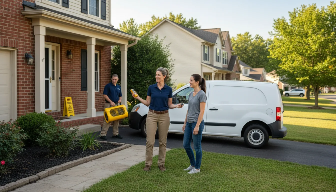 Residential water damage restoration in Mound City, KS